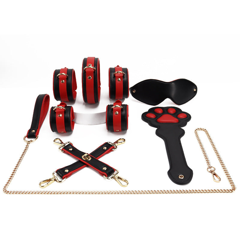 Red Wholesale Frisky Bedroom Restraint Kit With Cat Claw Paddle