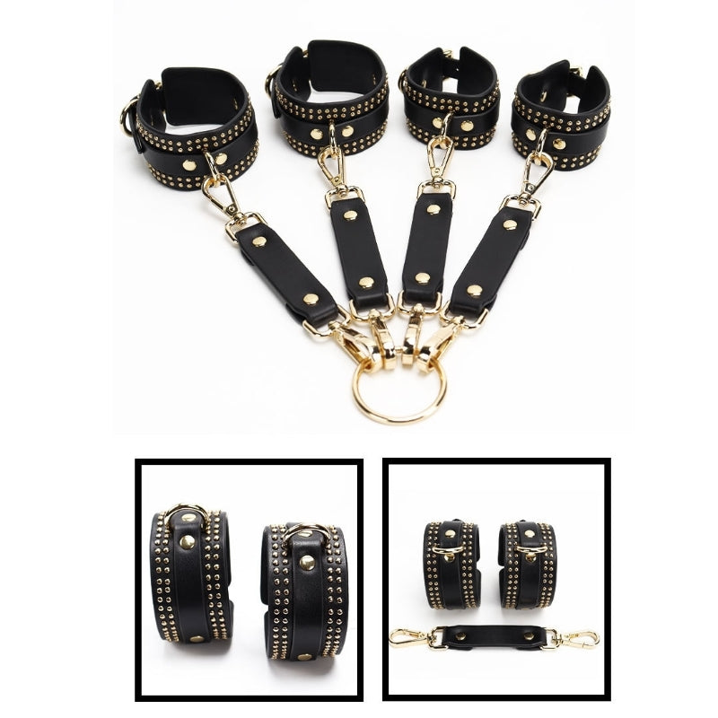 Wholesale Frisky Bedroom Restraint Kit with Rivet Decor paddl