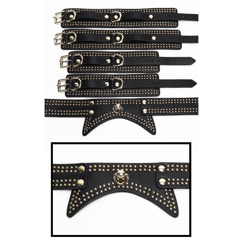 Wholesale Frisky Bedroom Restraint Kit with Rivet Decor collar details