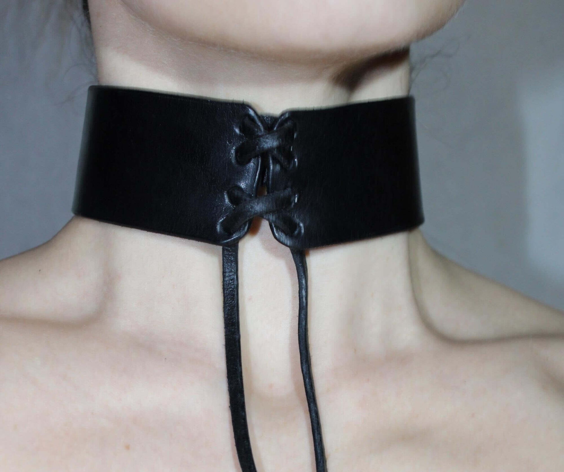 Leather Choker Collar for BDSM Roleplay and Fetish Wear-0